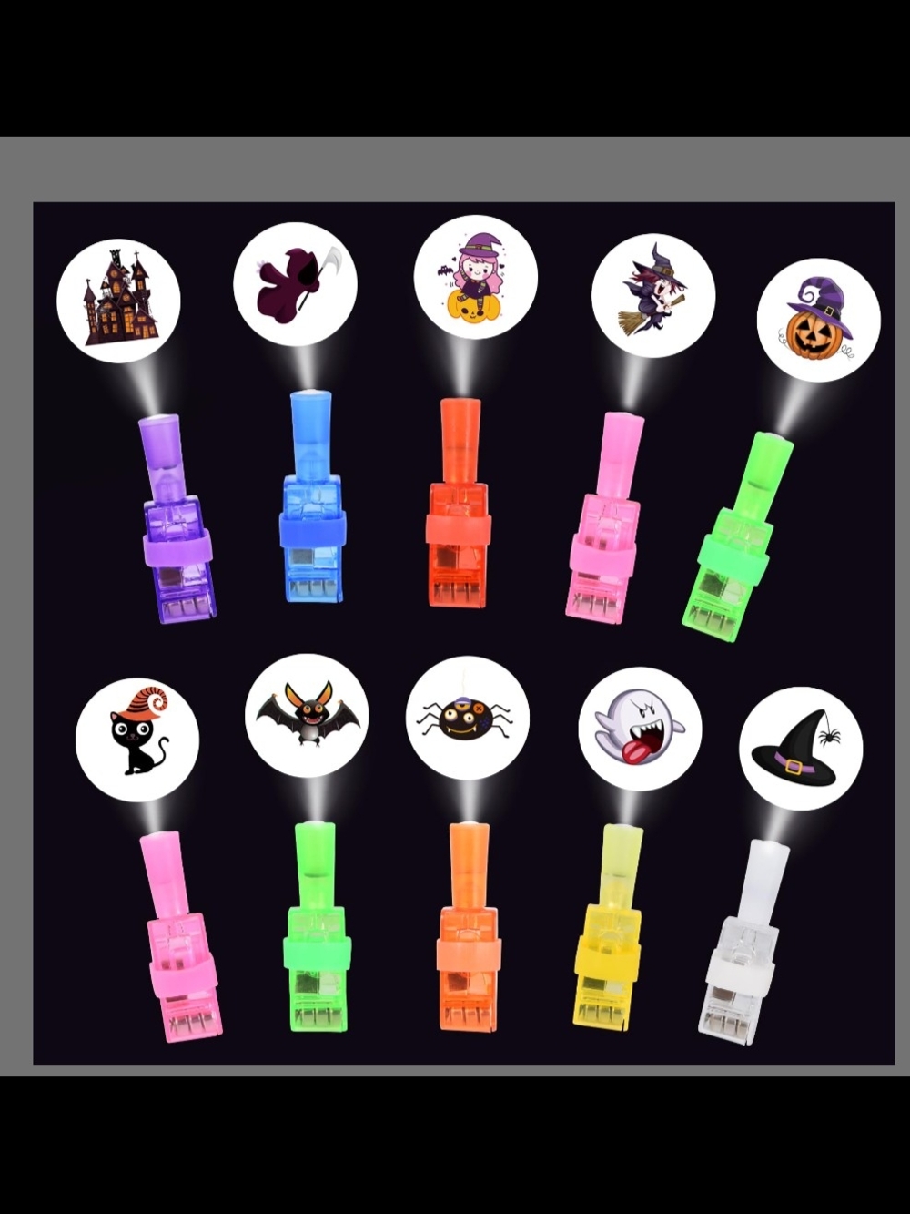 ~120PCS Halloween Party Favors Bulk for Kids Halloween Light Up Finger Lights